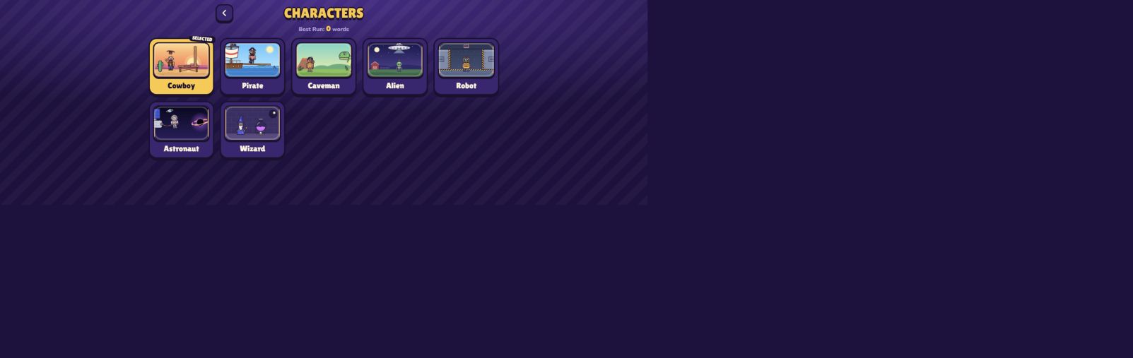 Hangman CLUTCH! — additional game screen